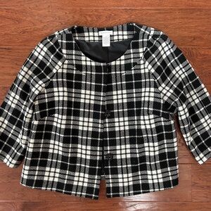 Worthington Monochrome Checkered Blazer